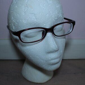 Unbranded Narrow Petite Burgundy Rectangle Acetate Eyeglasses Frames, Bayonetta